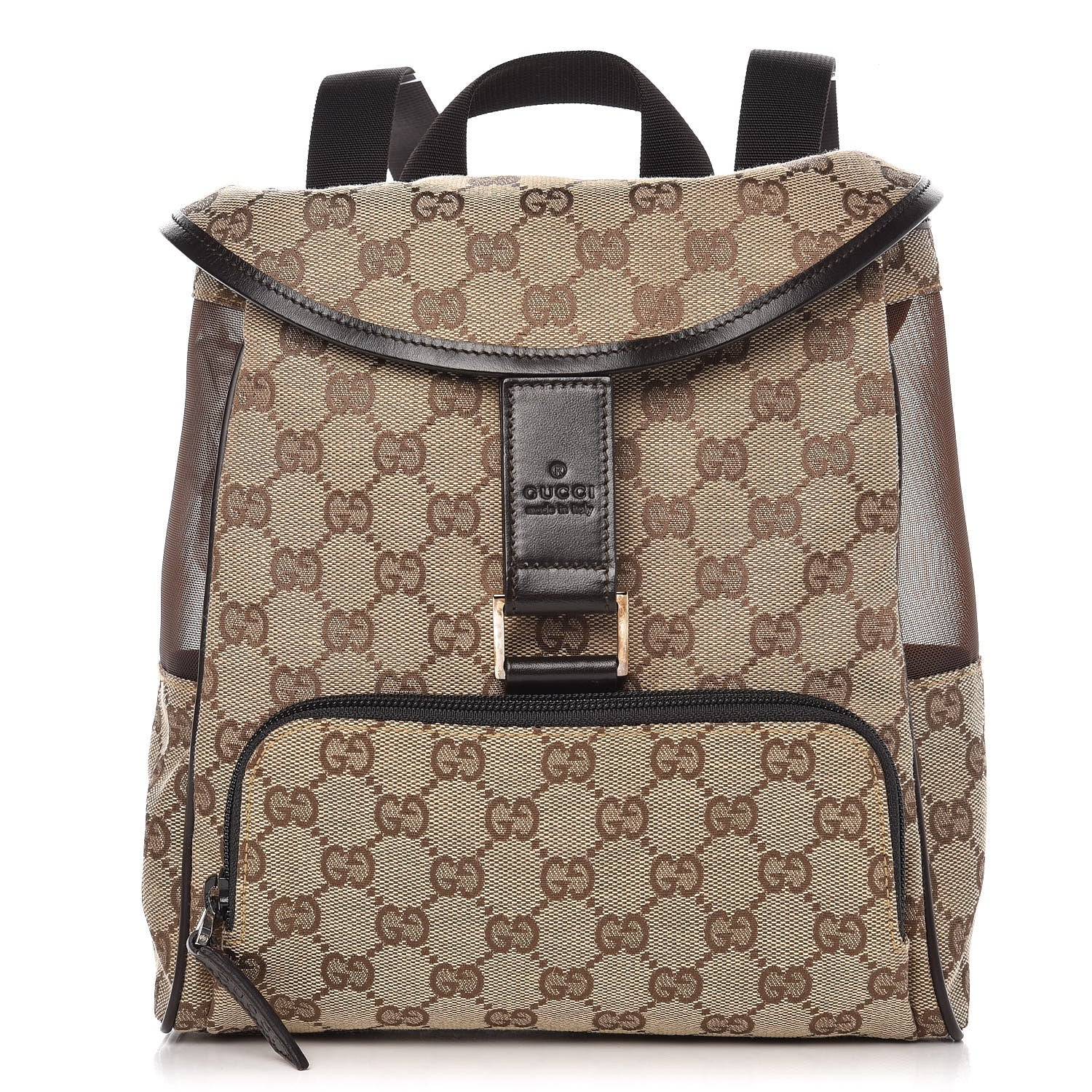 Gucci Monogram Flap Backpack Dark Brown 1 of 8