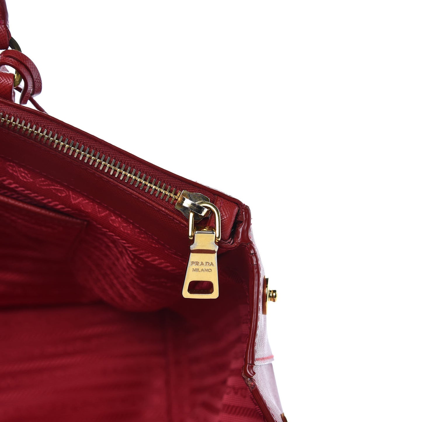 Saffiano Large Galleria Double Zip Tote Fuoco