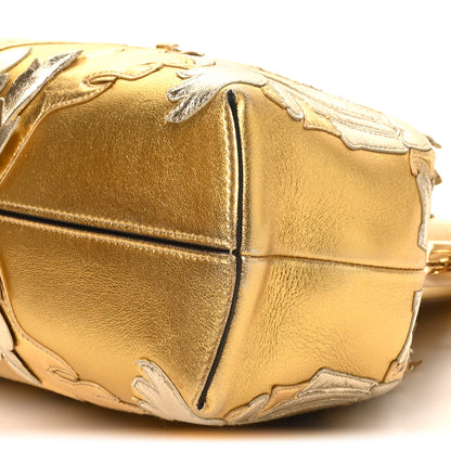 Fendi X VERSACE Vitello Laminato Catalan Mirror Fendace FF Medium Fendi First Oro 9 of 10