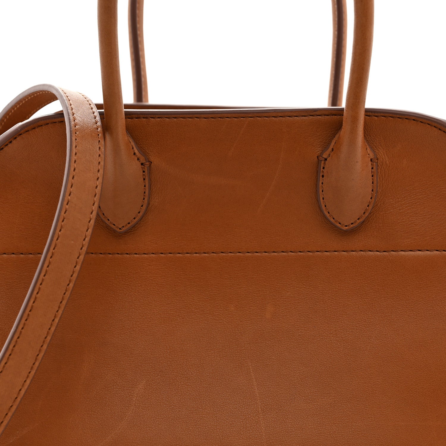 The Row Polished Saddle Calfskin Soft Margaux 10 Bag Cuir 8 of 15