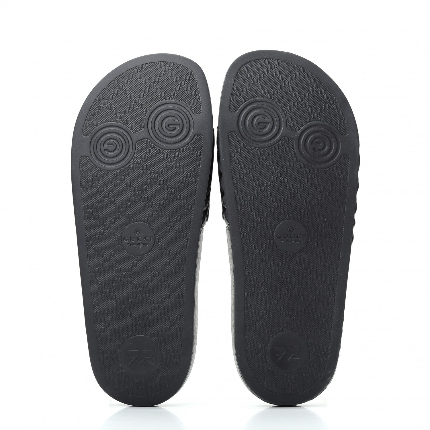 Gucci Rubber Matelasse Womens Slide Sandals 37 Black 6 of 11