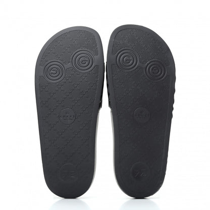 Gucci Rubber Matelasse Womens Slide Sandals 37 Black 6 of 11