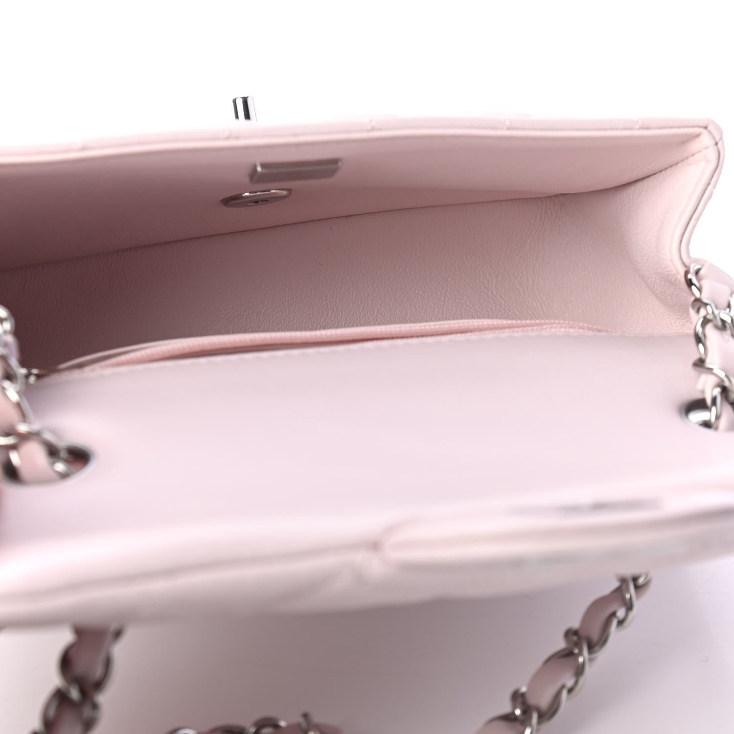 Chanel Lambskin Quilted Mini Rectangular Flap Light Purple 4 of 4