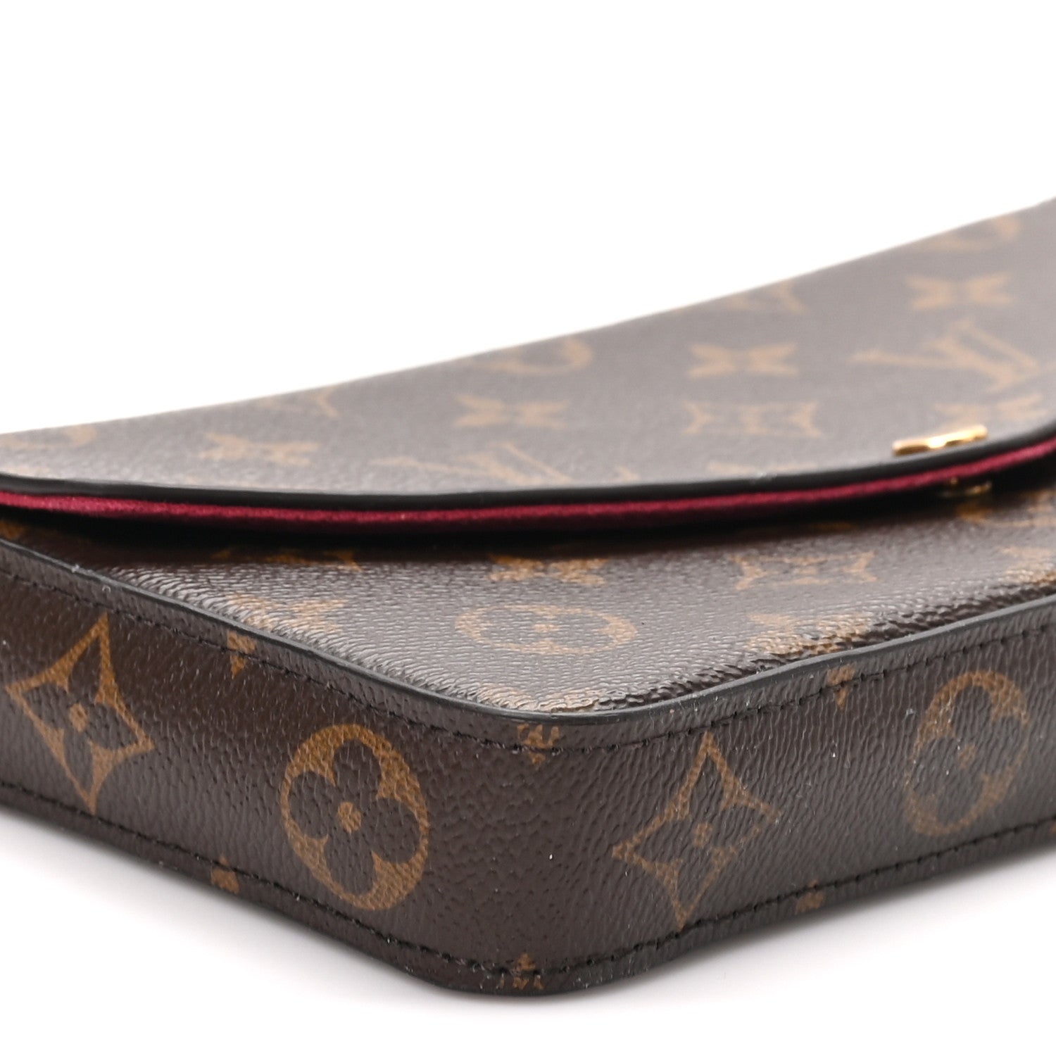 Louis Vuitton Monogram Pochette Felicie Chain Wallet Fuchsia 8 of 9