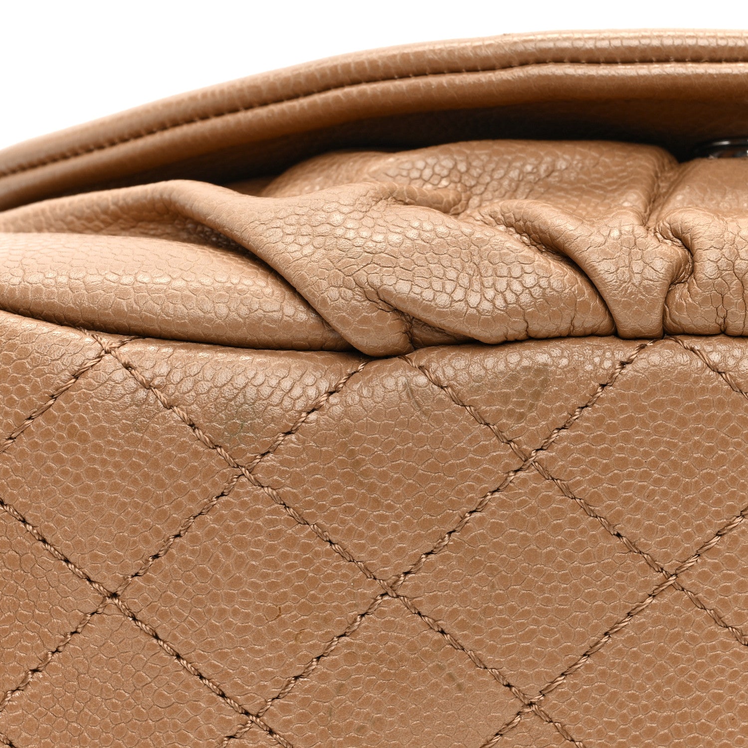 Chanel Caviar Large Half Moon Flap Dark Beige 14 of 14