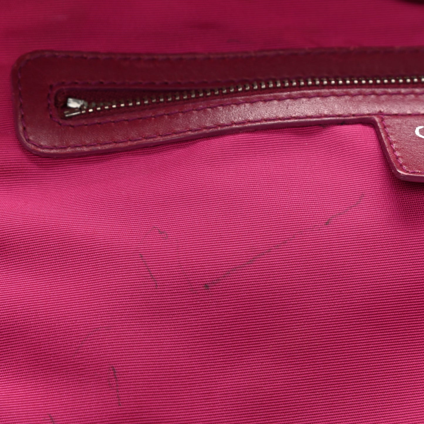 Coated Canvas Cannage Small Panarea Tote Fuchsia