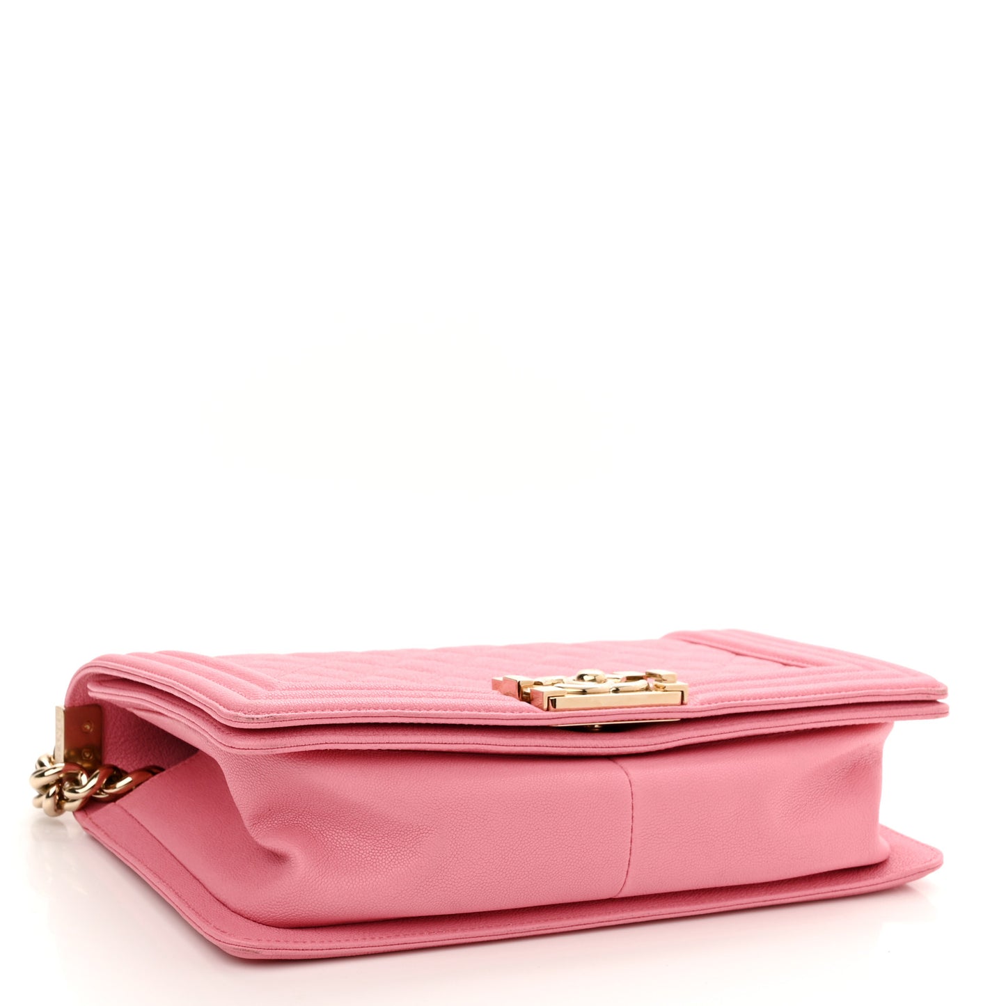 Caviar Quilted Medium Boy Flap Light Pink