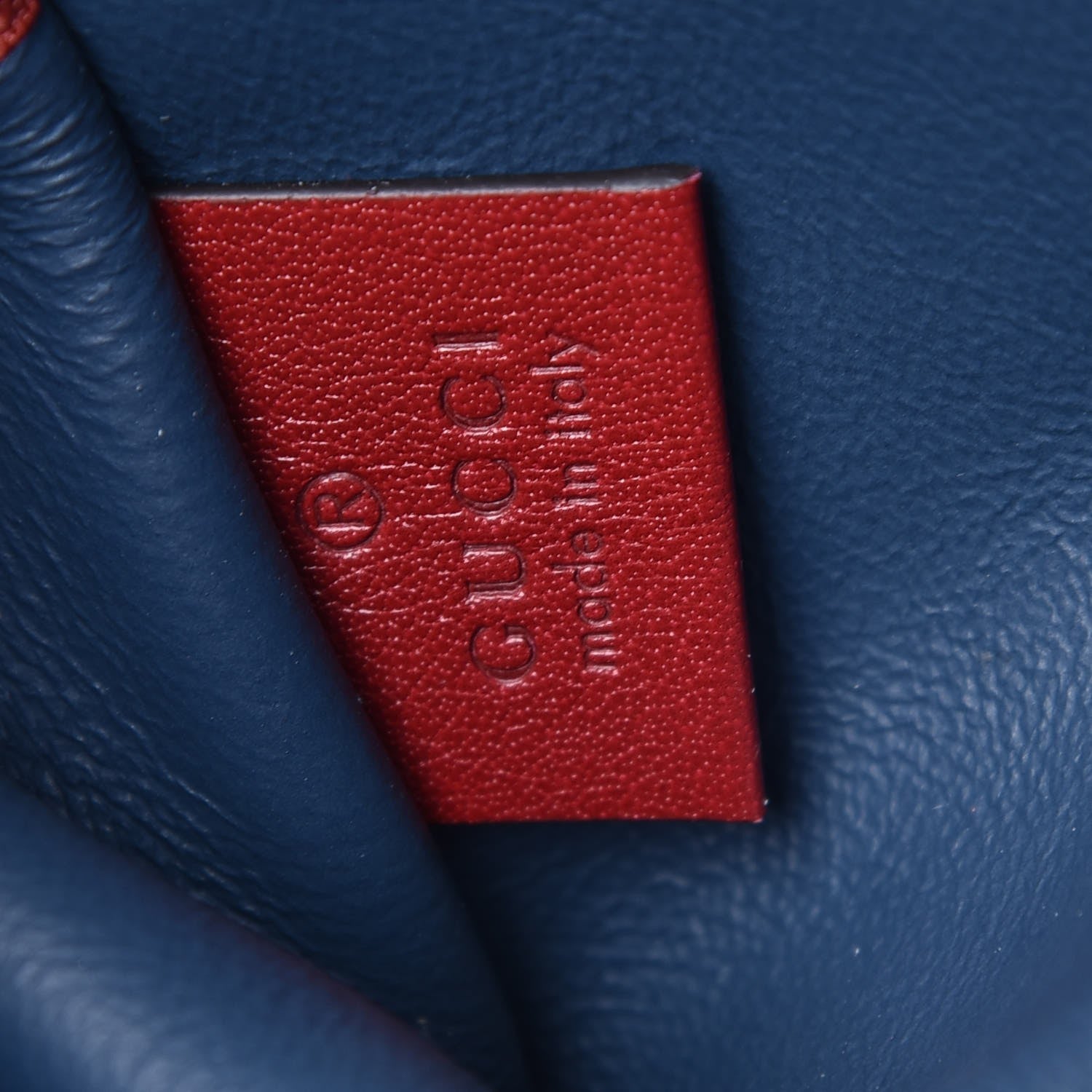 Gucci Suede Calfskin Large Rajah Chain Tote New Blue Romantic Cherry 7 of 9