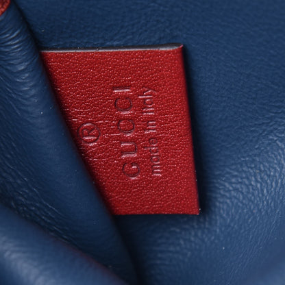 Gucci Suede Calfskin Large Rajah Chain Tote New Blue Romantic Cherry 7 of 9