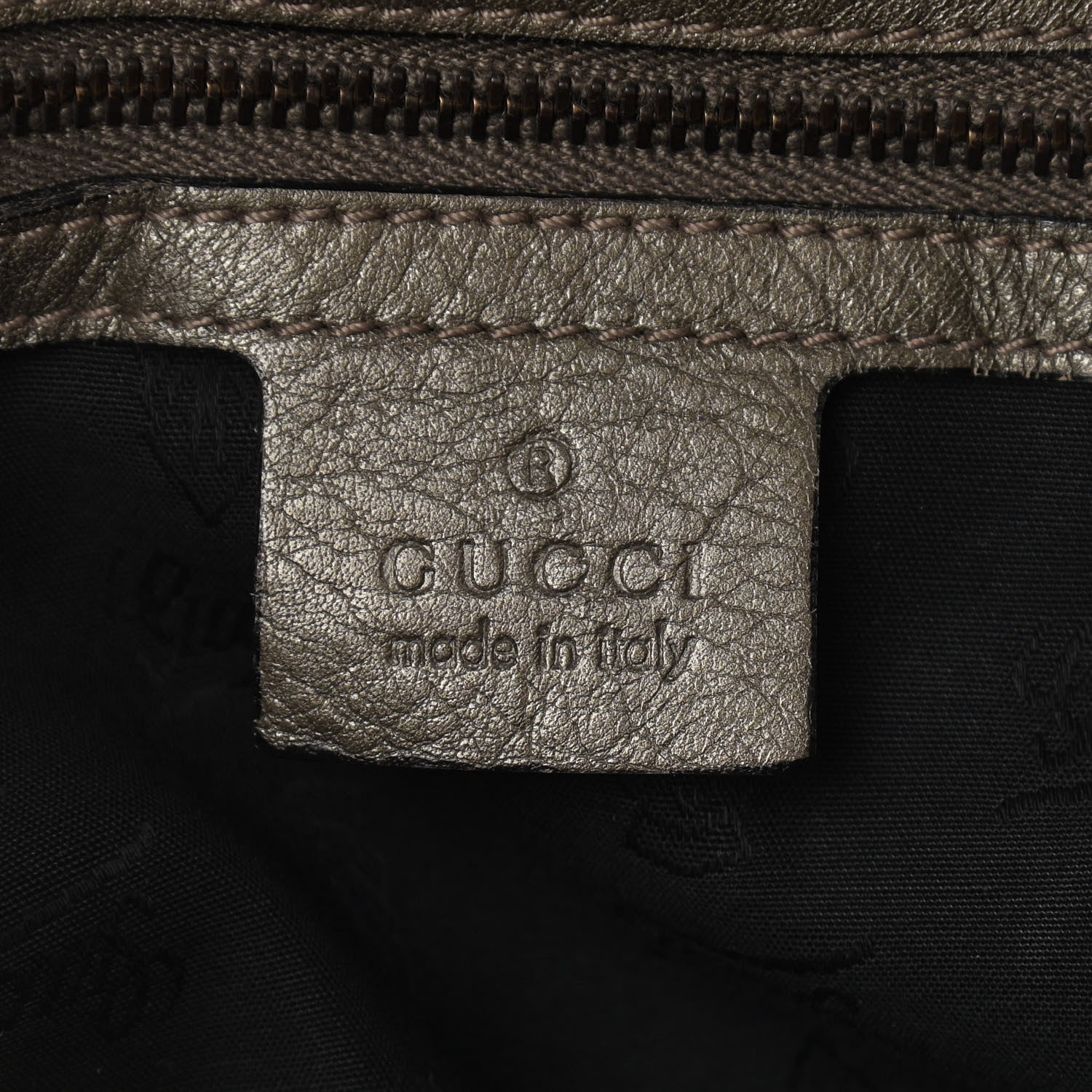 Gucci Guccissima Medium Jockey Hobo Metallic Pewter 5 of 12