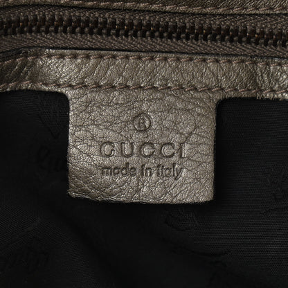 Gucci Guccissima Medium Jockey Hobo Metallic Pewter 5 of 12