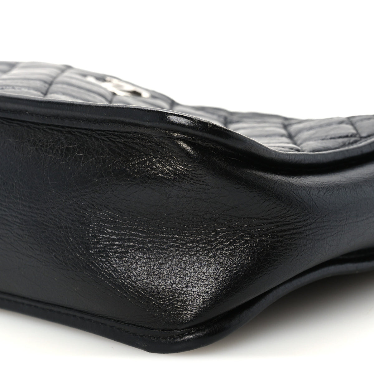 Chanel Aged Calfskin Quilted Large Working Vibe Camera Case Black 10 of 10