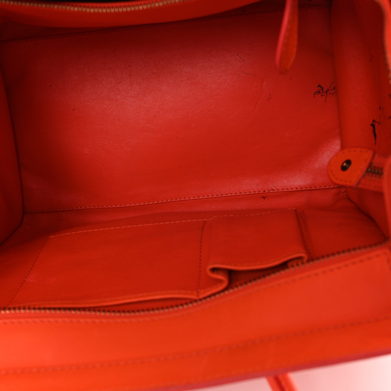 Celine Smooth Calfskin Mini Luggage Bright Orange Bright Orange 5 of 12
