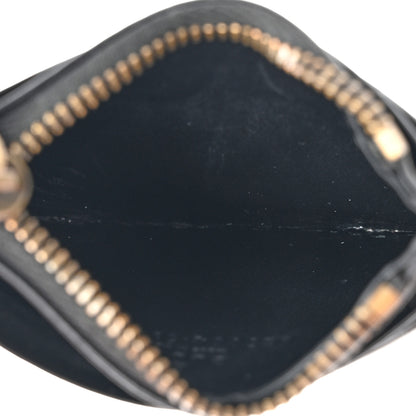 Gucci Calfskin Matelasse Chevron GG Marmont Key Case Card Holder Black 5 of 10