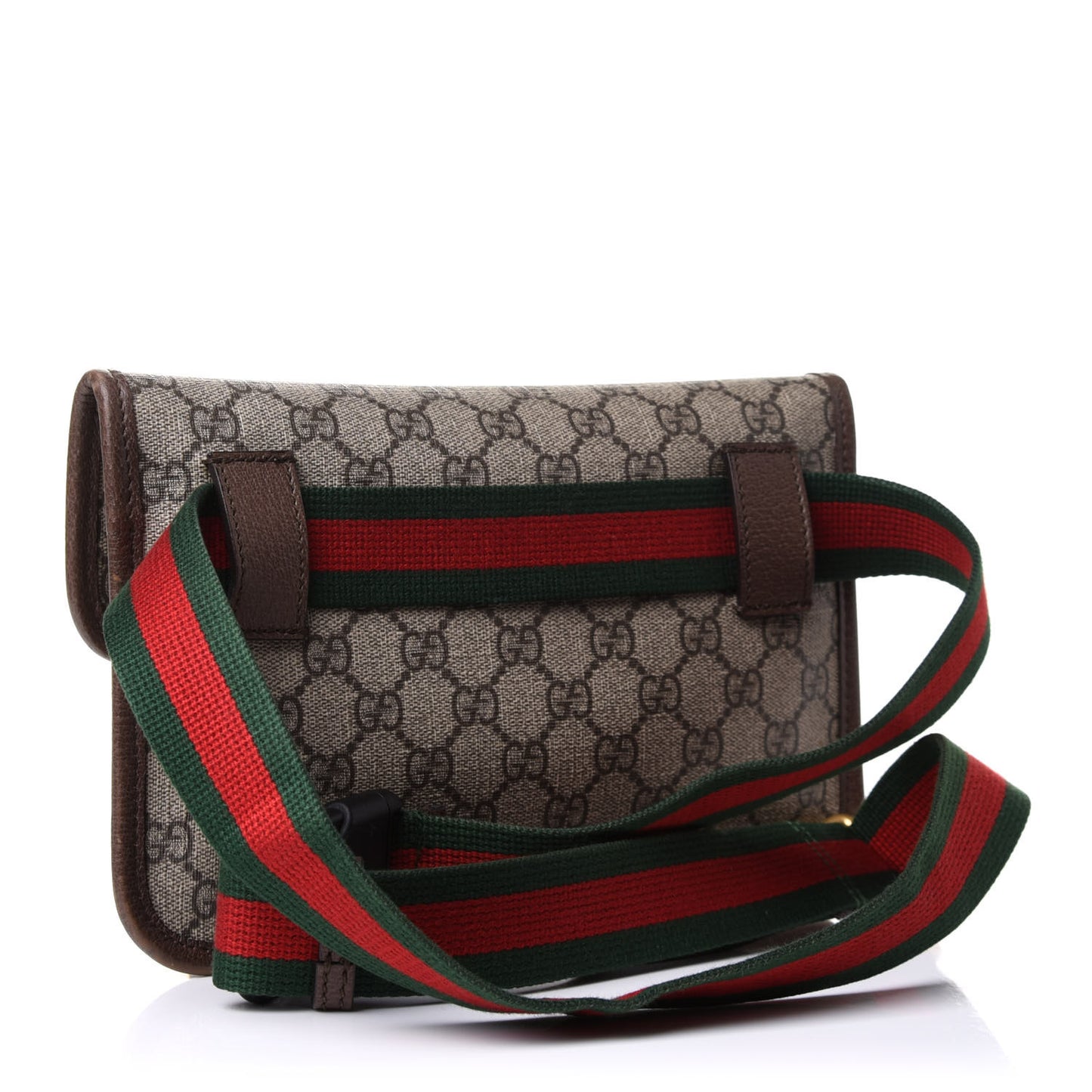 GG Supreme Monogram Neo Vintage Web Belt Bag Brown