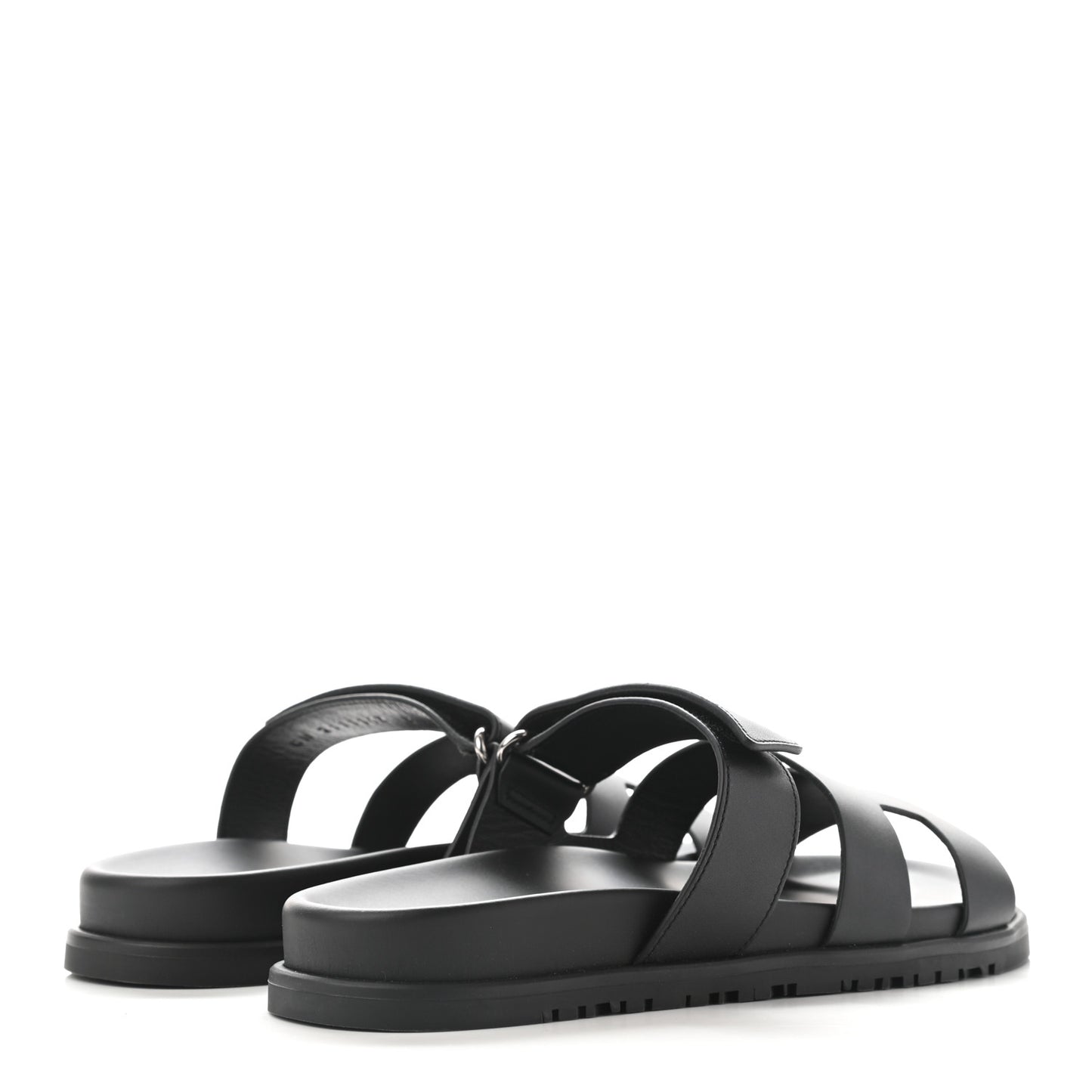 Calfskin Womens Chypre Sandals 39.5 Black