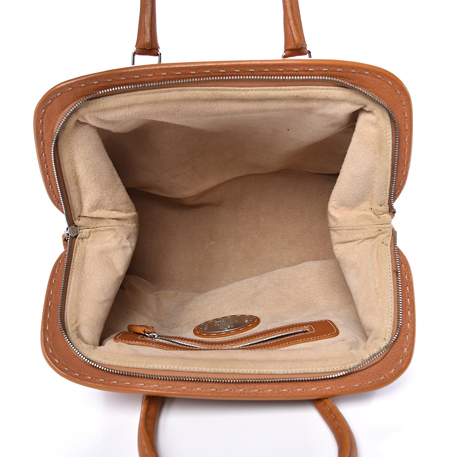 Fendi Calfskin Romano Selleria Adele 1328 Bag Brown 4 of 18