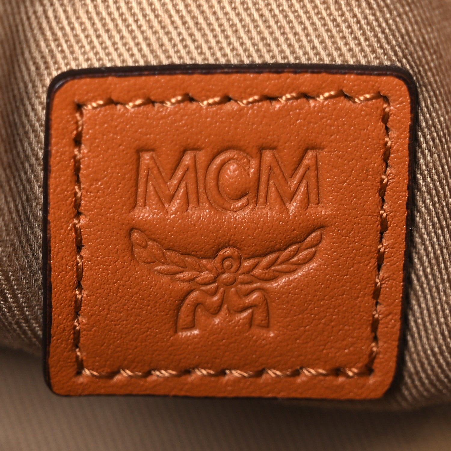 MCM Visetos Mini Anna Crossbody Bag Cognac 6 of 12
