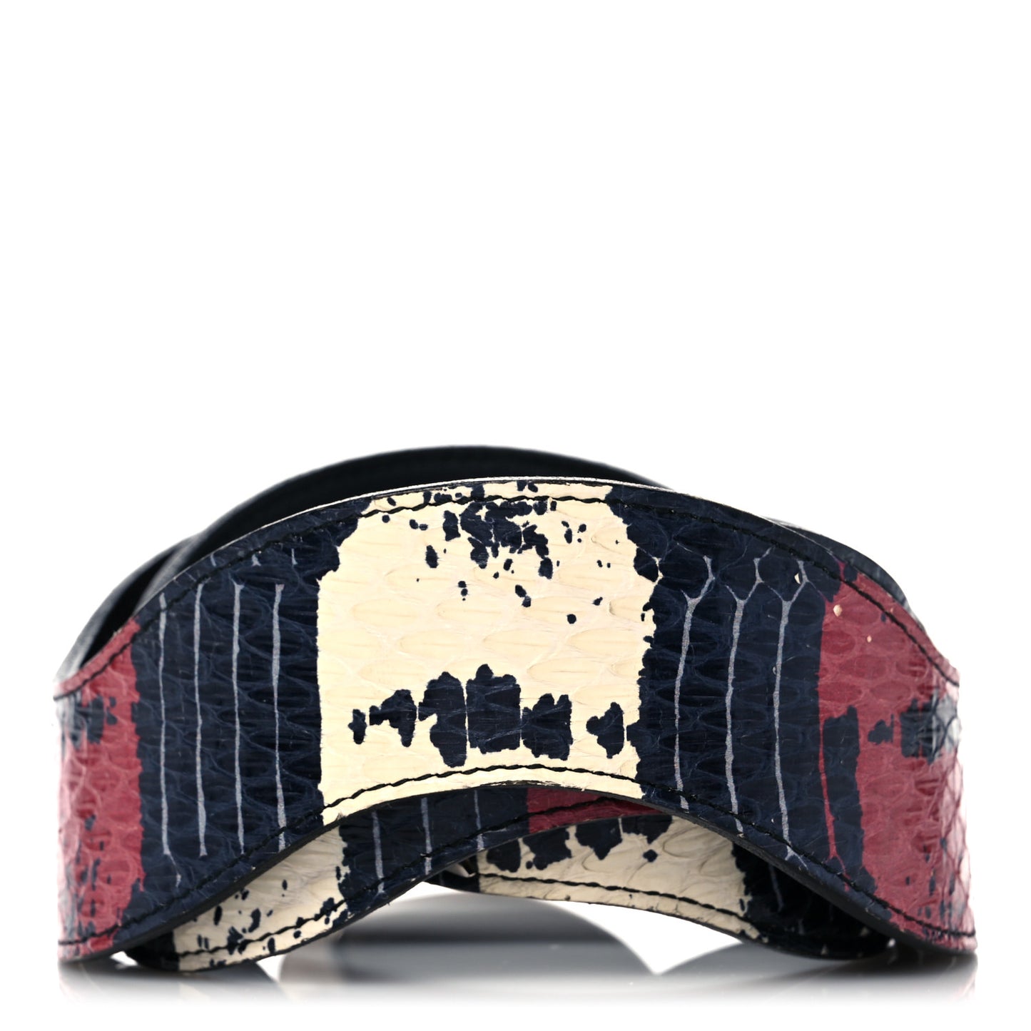 Snakeskin Waved Web Belt 85 34 Red White Blue