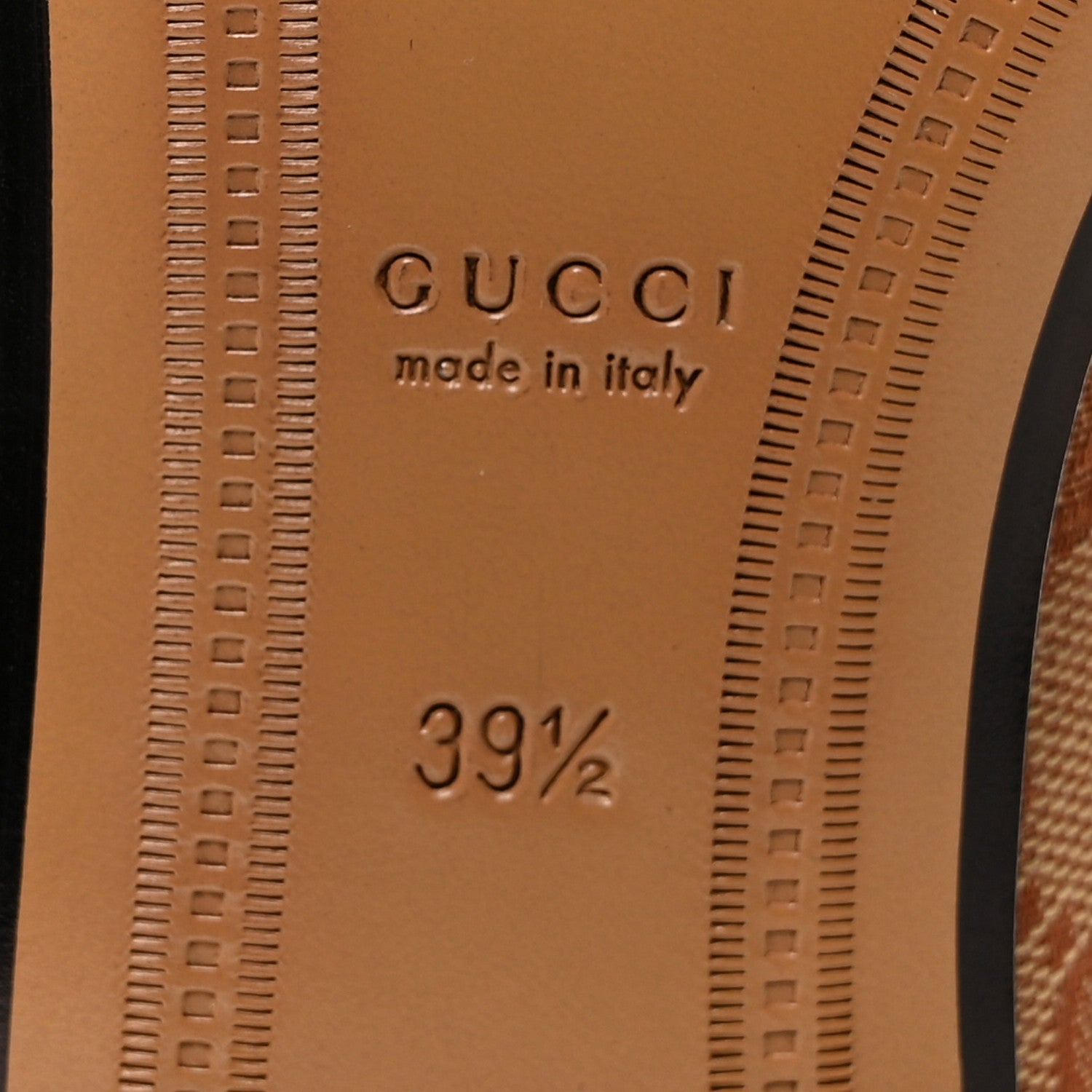 Gucci Canvas GG Monogram Horsebit Womens Jordaan Loafers 39.5 Beige Ruggine Rust 6 of 9