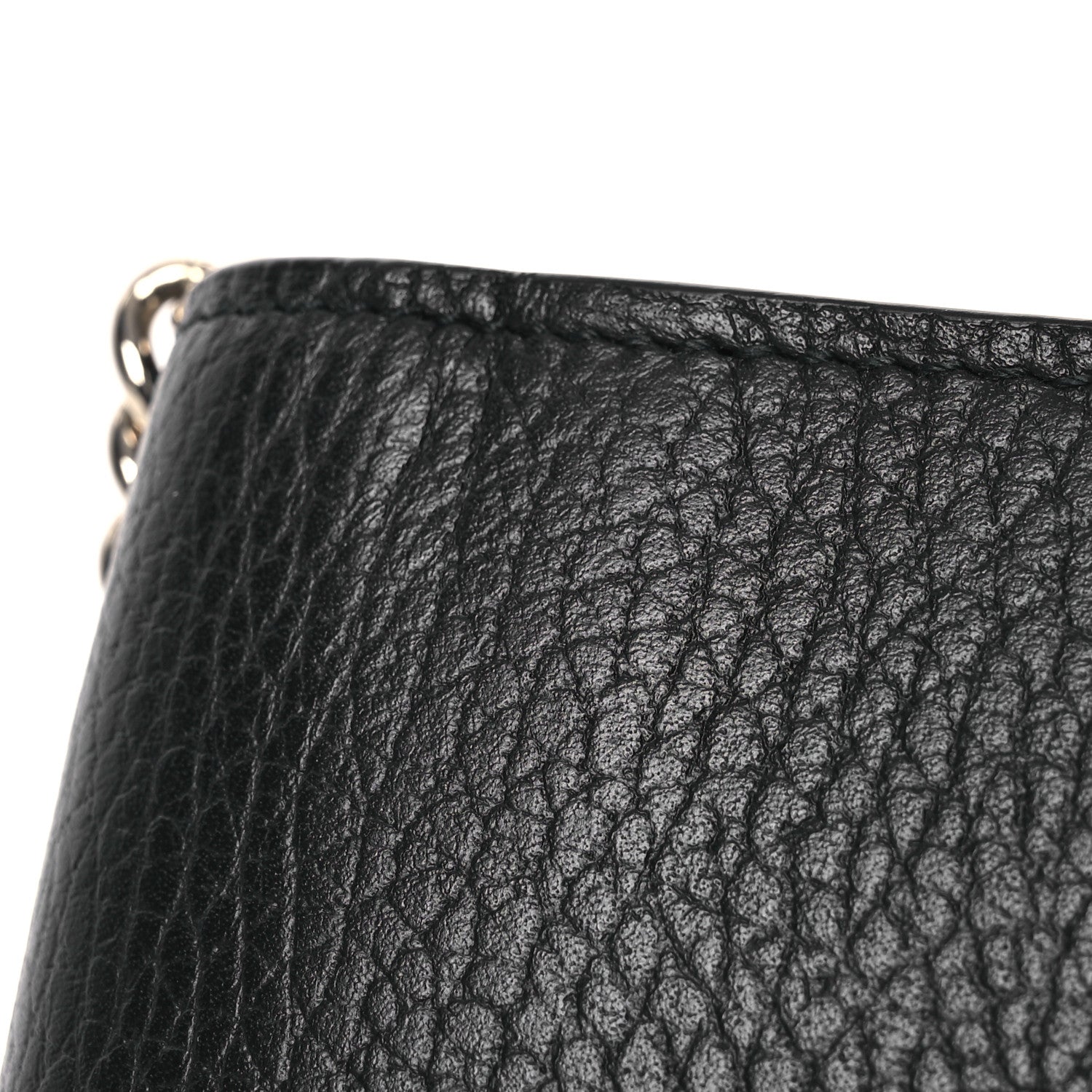 Gucci Dollar Calfskin Interlocking G Chain Wallet Black 12 of 13
