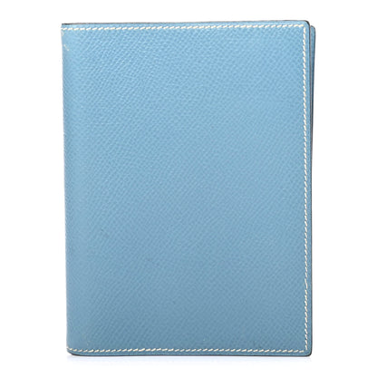 Hermes Epsom Globe Trotter Agenda Cover GM Blue Jean 1 of 4