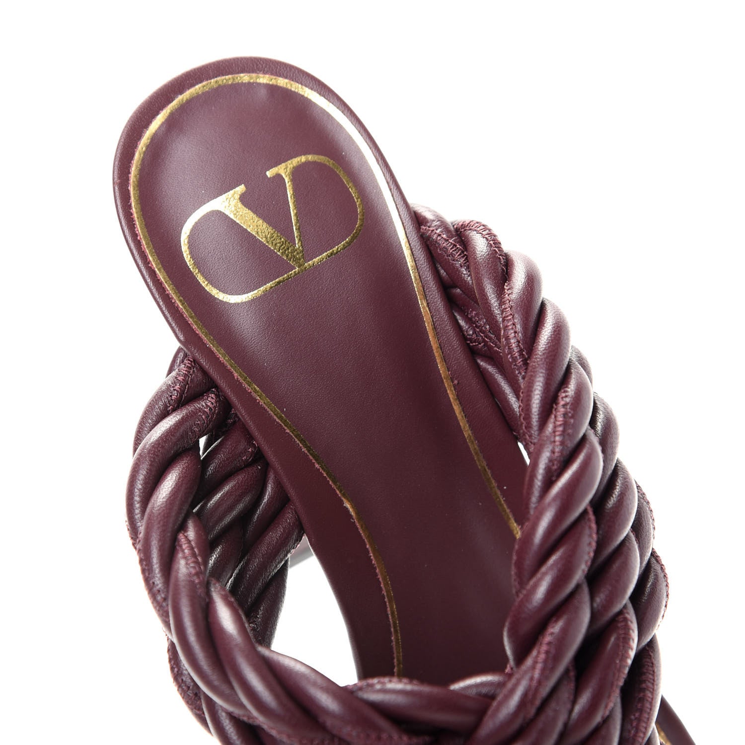 Valentino Garavani Nappa Crisscross Rope Slide Sandals 36 Rubin 8 of 10