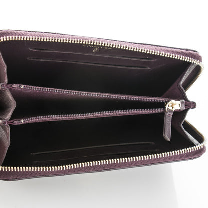 Chanel Lambskin Quilted Small Zip Around Wallet Purple 5 of 8