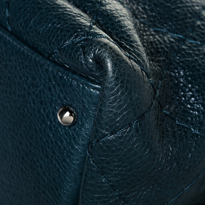Chanel Glazed Calfskin Large On The Road Tote Dark Blue 10 of 13