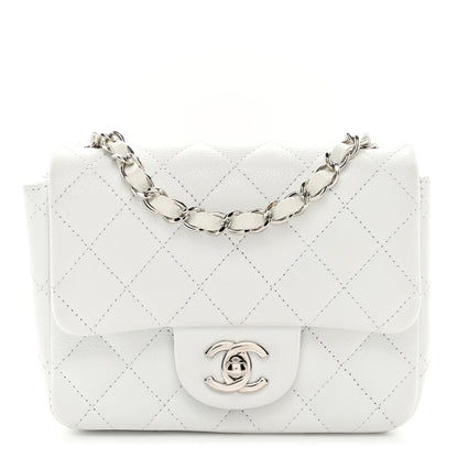 Chanel Caviar Quilted Mini Square Flap White 1 of 10