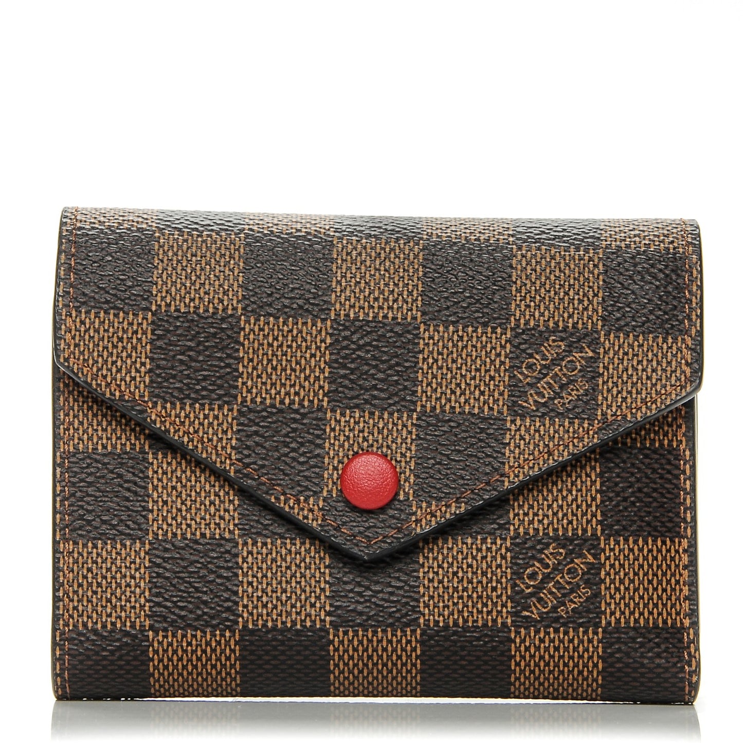 Damier Ebene Victorine Wallet Red