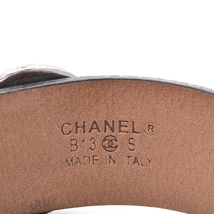 Chanel Calfskin CC Buckle Bracelet S Black 4 of 6