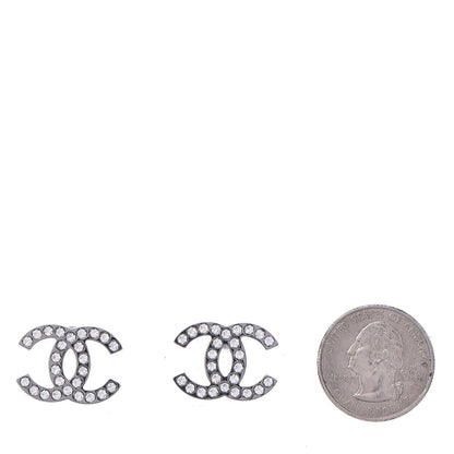 Chanel Ruthenium Crystal CC Earrings 2 of 5