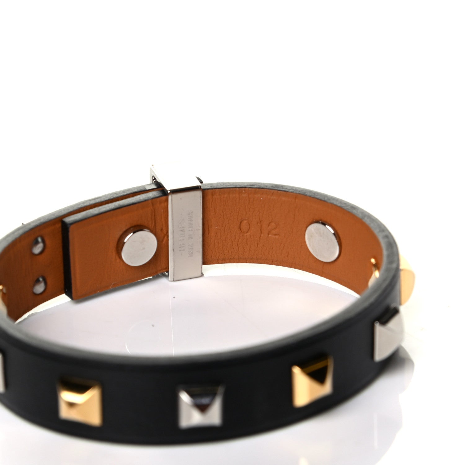 Hermes Swift Mini Dog Clous Carres Bracelet T1 Black 3 of 4