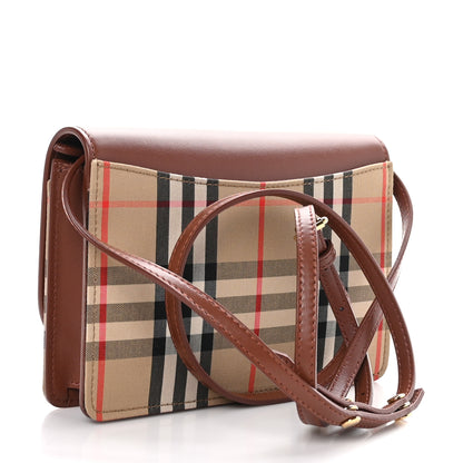 Burberry Calfskin House Check Hampshire Wallet On Chain Tan 3 of 8