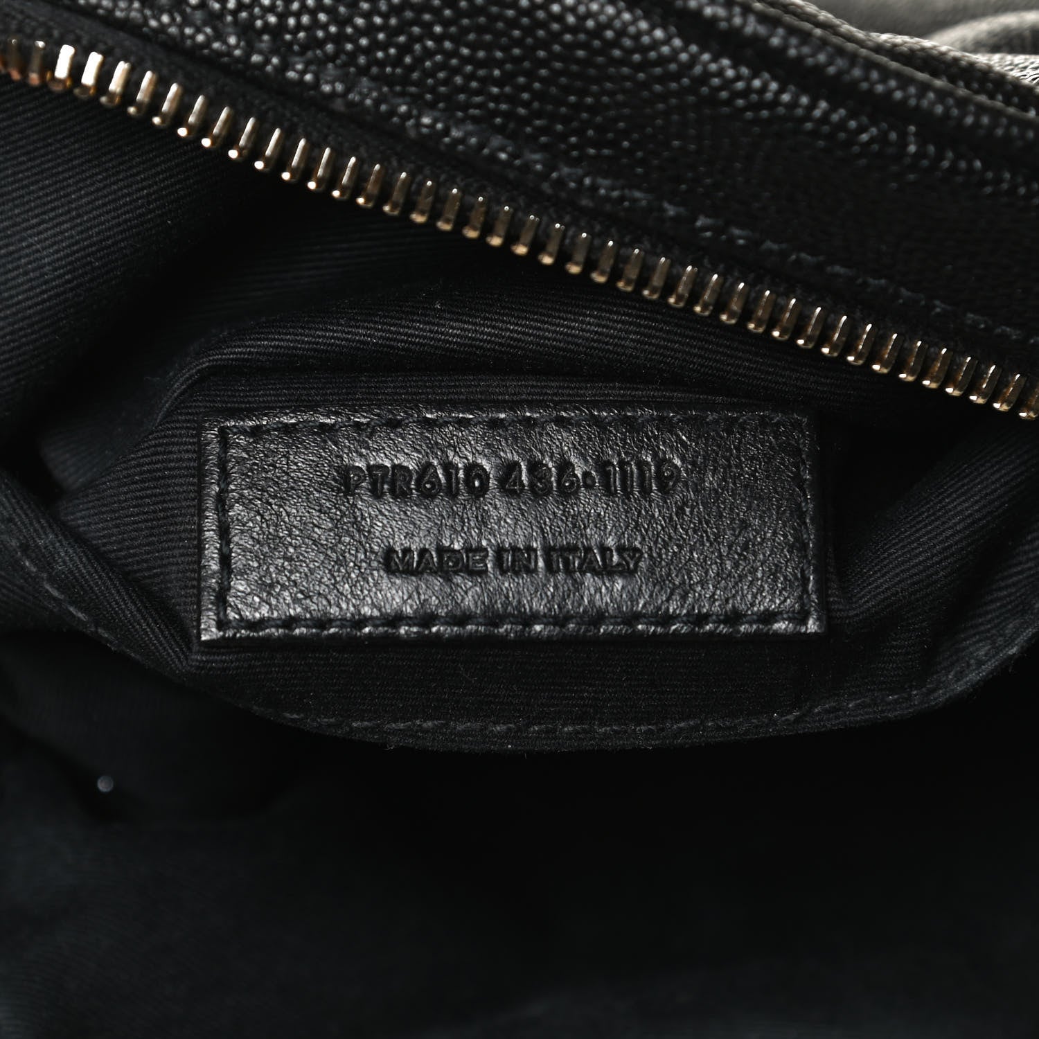 Saint Laurent Grain De Poudre Matelasse Chevron Quilted Round Vinyle Camera Bag Black 7 of 12
