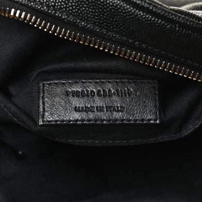 Saint Laurent Grain De Poudre Matelasse Chevron Quilted Round Vinyle Camera Bag Black 7 of 12