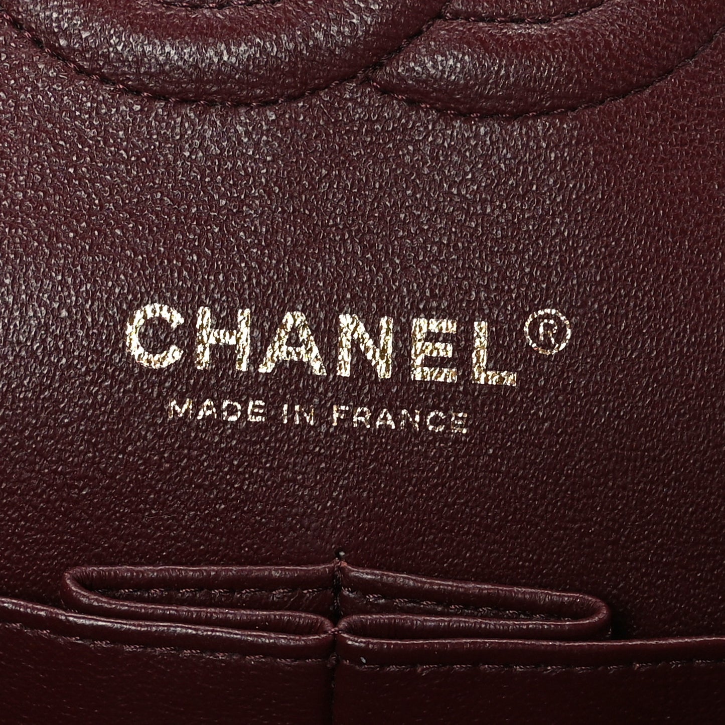 Caviar Quilted Medium Double Flap Dark Red