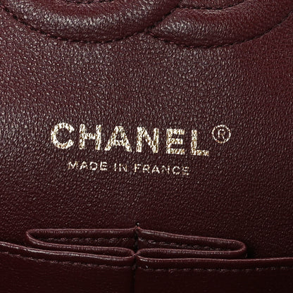 Chanel Caviar Quilted Medium Double Flap Dark Red 6 of 9