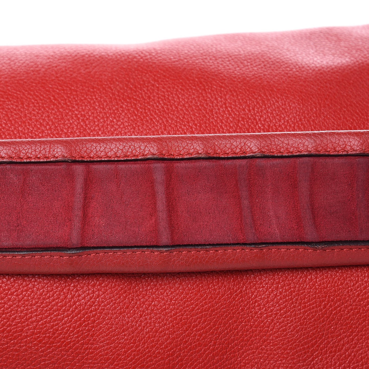 Pebbled Calfskin Large Jennifer Flame Red