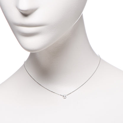 Cartier 18K White Gold Diamond LM D'Amour Pendant Necklace 2 of 7