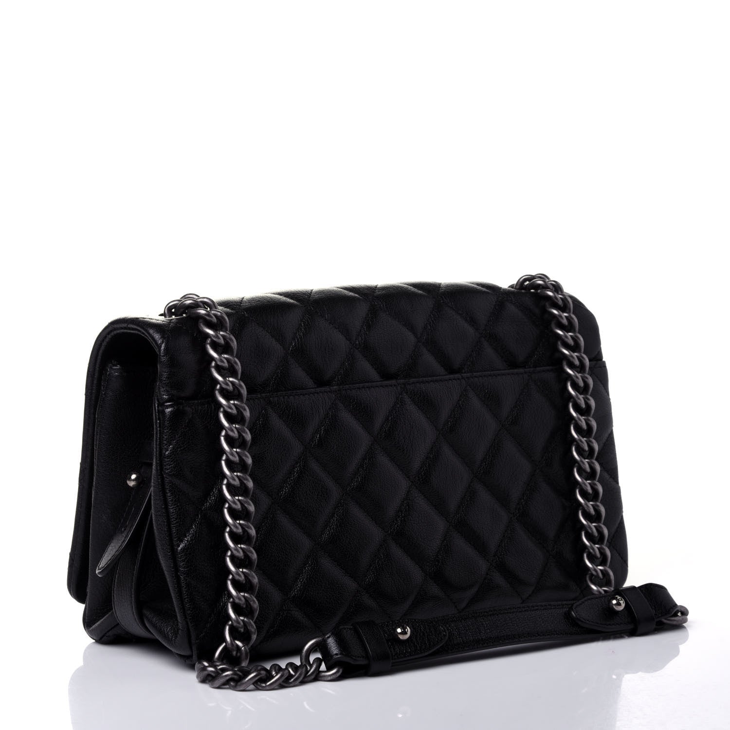 Chanel Goatskin Quilted Medium City Rock Flap Black 2 of 5