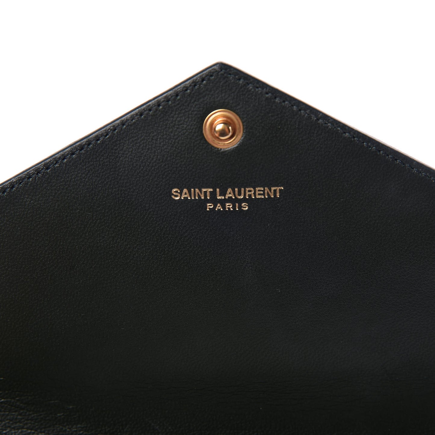 Snakeskin Monogram Envelope Chain Wallet Dark Green