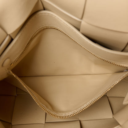 Bottega Veneta Patent Maxi Intrecciato Cassette Crossbody Bag Beige 6 of 15