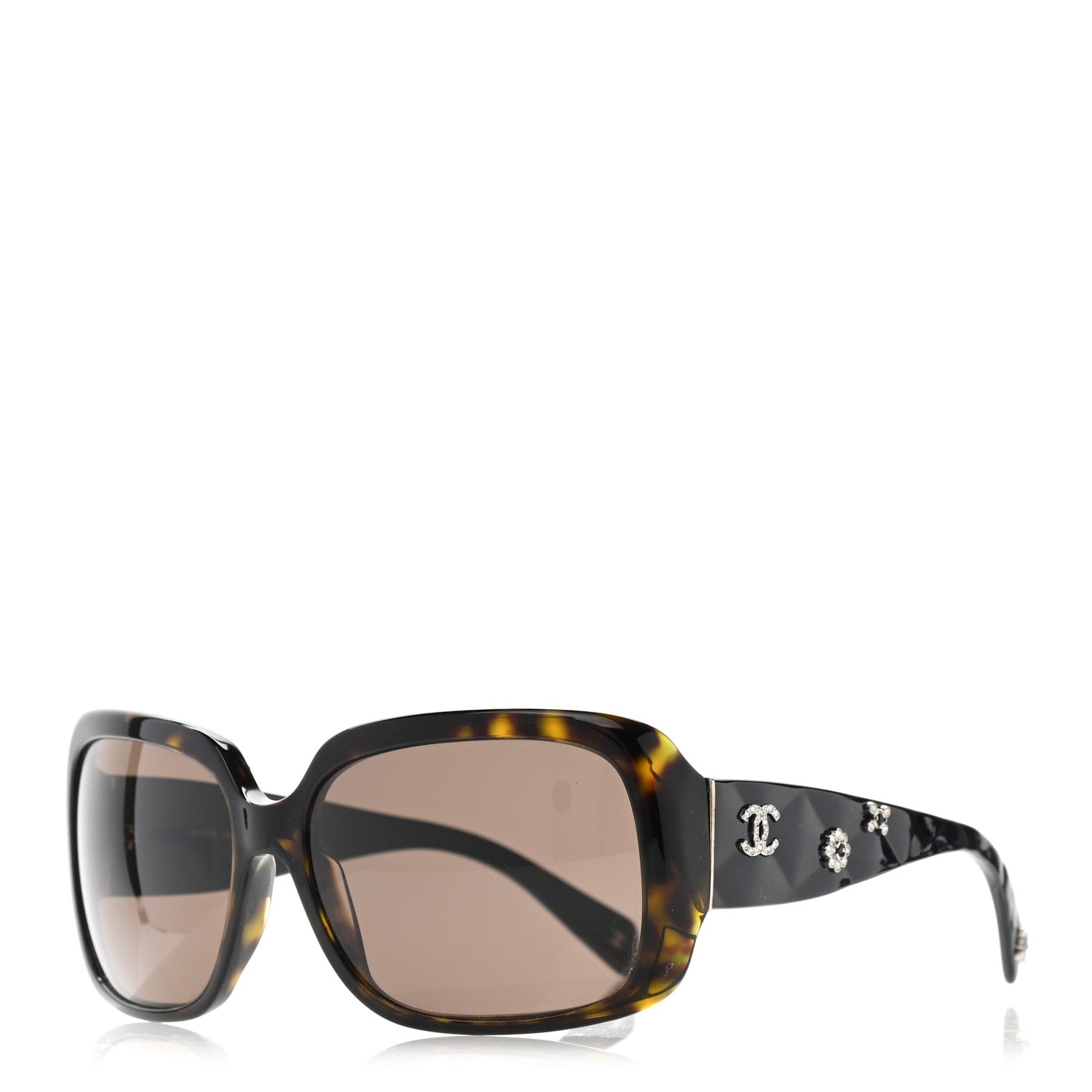 Chanel Acetate Crystal CC Sunglasses 5149-B Tortoise 1 of 8