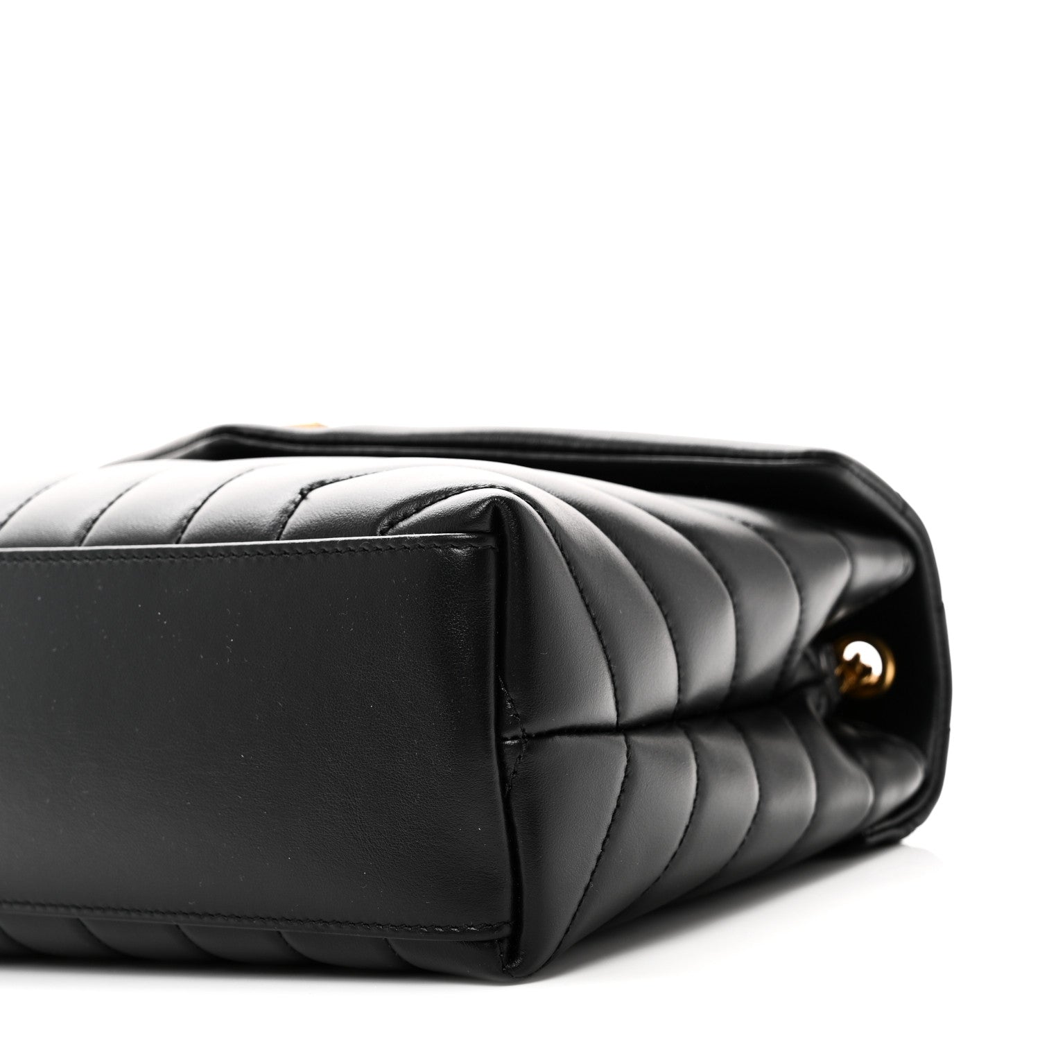 Saint Laurent Calfskin Y Quilted Monogram Small Loulou Chain Satchel Black 10 of 11