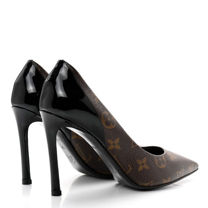 Louis Vuitton Monogram Cherie Pumps 35 Black 4 of 8