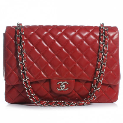 Chanel Lambskin Jumbo Single Flap Red 1 of 8