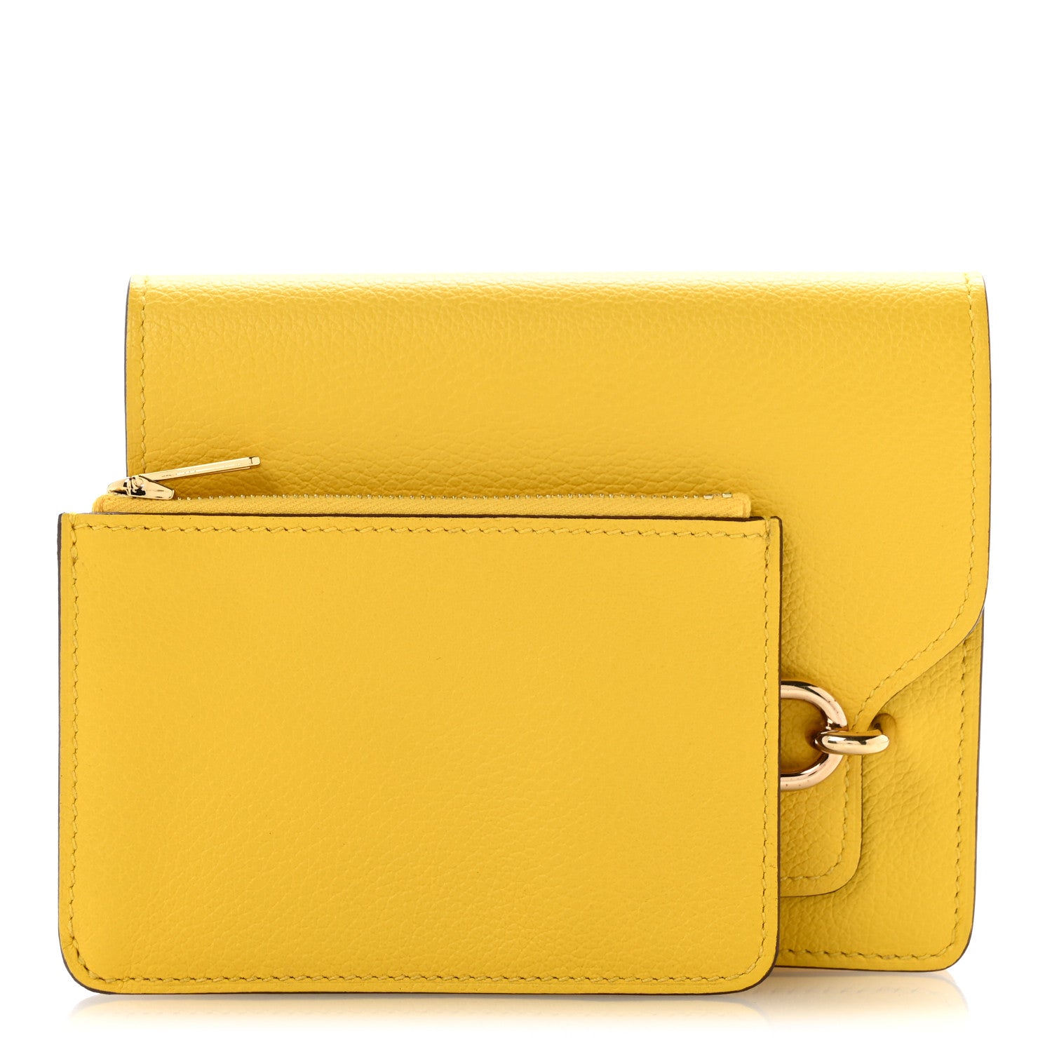 HERMES エルメス　バンドリエール　イエロー Hermes Evercolor Roulis Slim Wallet Jaune De Naples 1889399