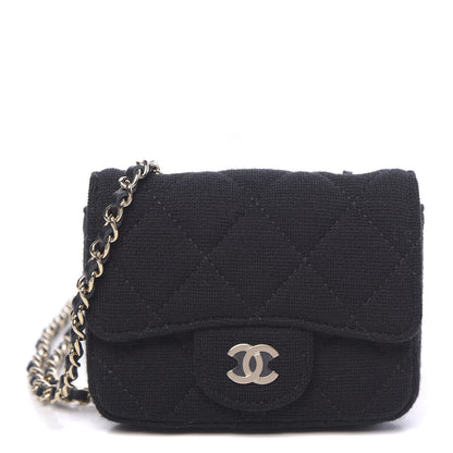 Chanel Jersey Quilted Belt Bag Black 1 of 12